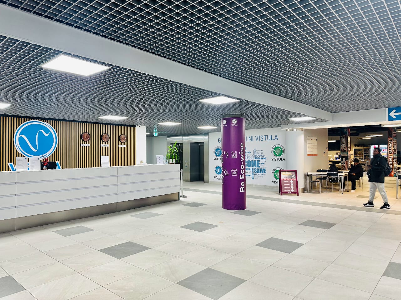 The main reception hall at Vistula University in Warsaw